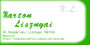 marton lisznyai business card