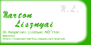 marton lisznyai business card